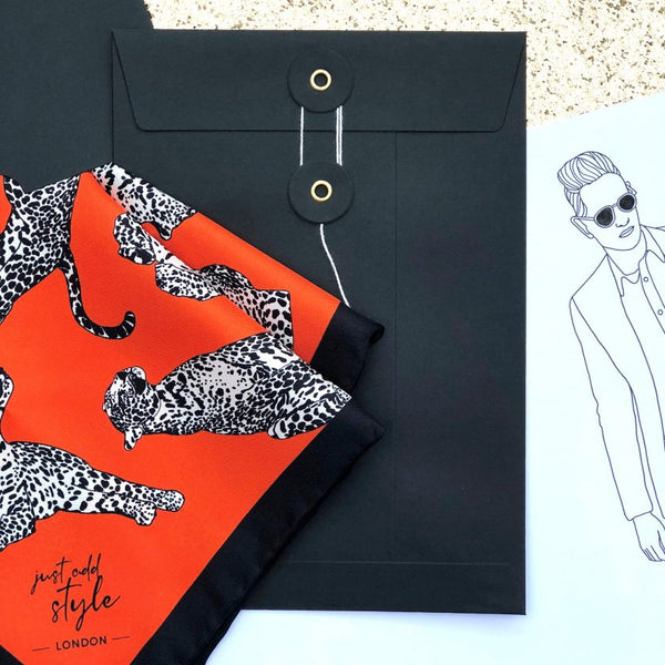 LEOPARD LUST - Silk Pocket Square