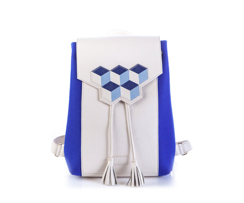 Cheryl backpack - Blue Cubic