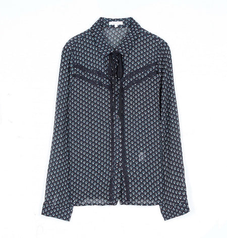 Amber 3/4 Blouse - Midnight Marine