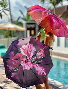 'Ebony Bright’ Designer Folding Umbrella