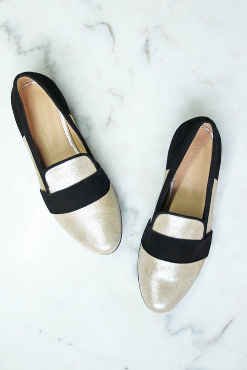 Gabrielle Gold Loafers