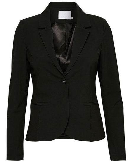 Suit jacket w. thick topstitching