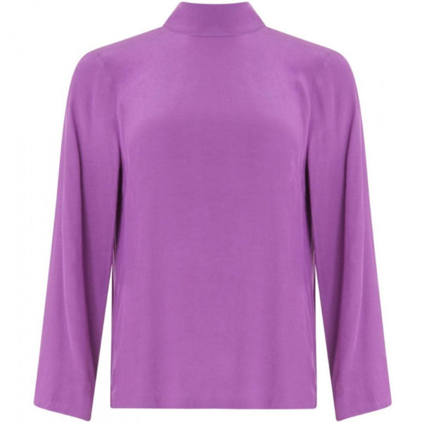 Lilac Blouse with tie-neck